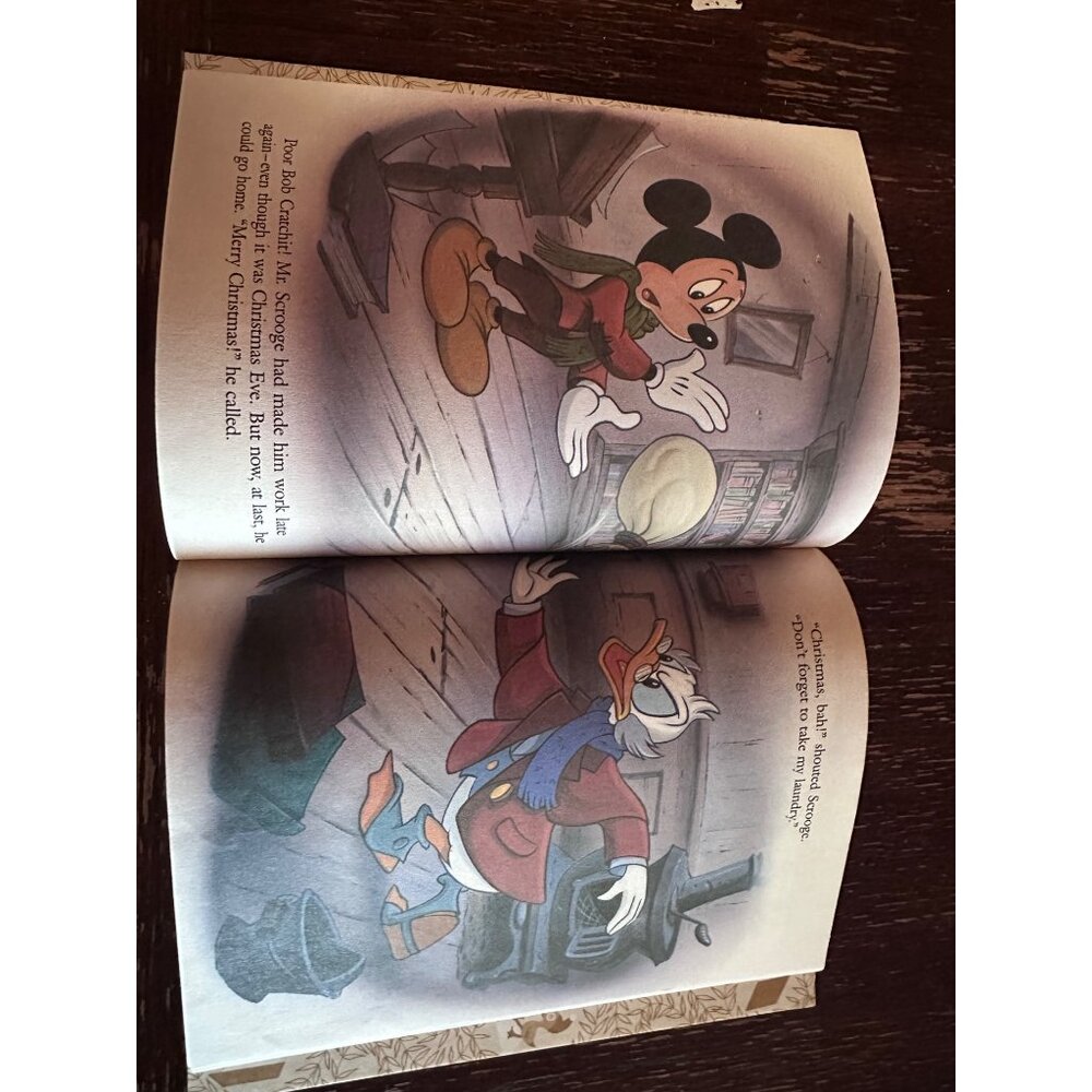 Vintage 1983 Disney Mickeys Christmas Carol Little Golden Book Hardcover Illustr - Picture 4 of 15